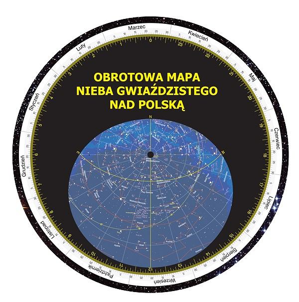 obrotowa mapa nieba